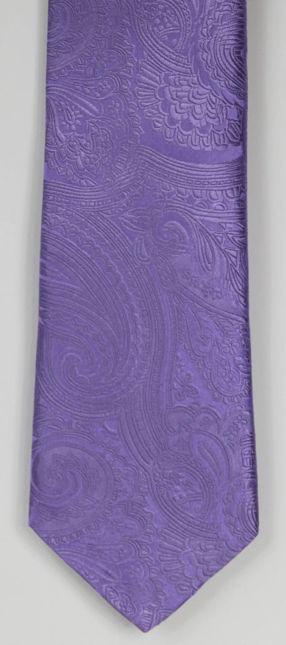 SERICA SILK MID PURPLE PAISLEY TIE