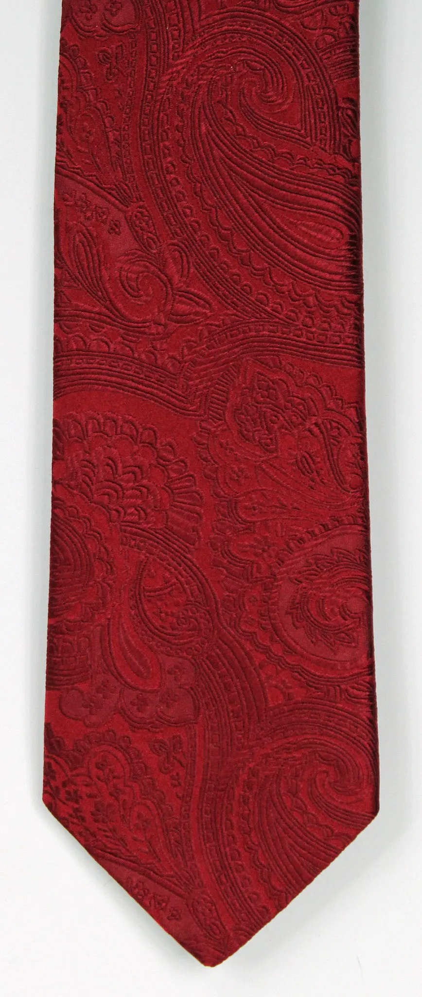 SERICA SILK RED PAISLEY TIE