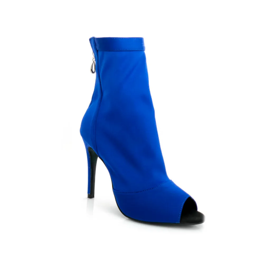 Shabina Solid Color - Stretch Lycra Sock Dance Booties (Suede Sole)
