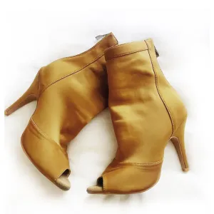 Shabina Solid Color - Stretch Lycra Sock Dance Booties (Suede Sole)