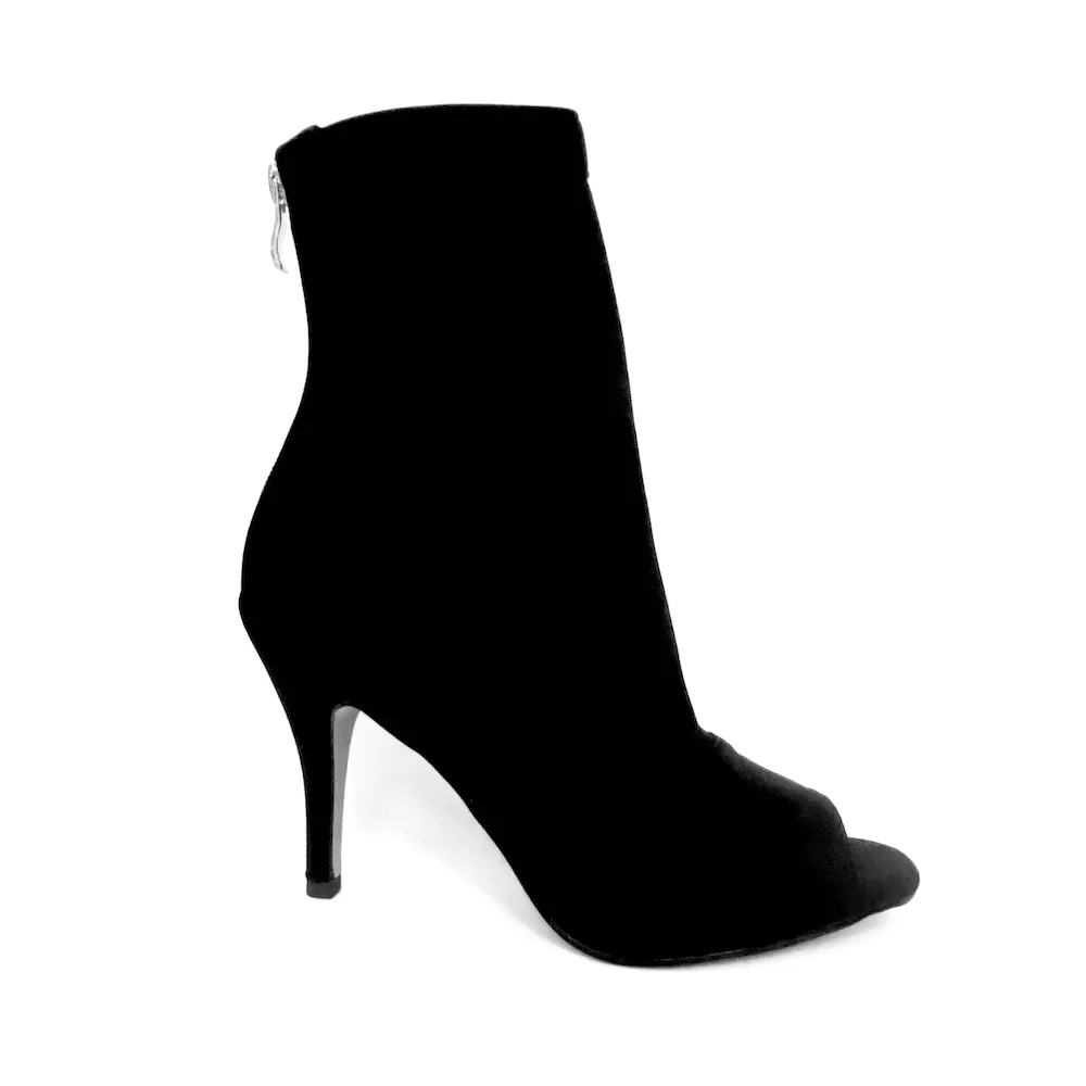 Shabina Solid Color - Stretch Lycra Sock Dance Booties (Suede Sole)