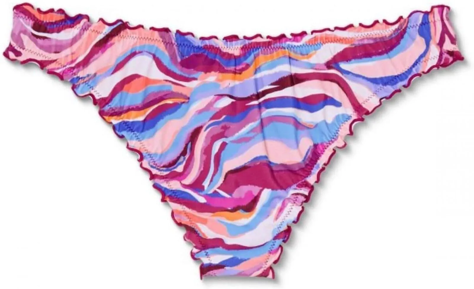 Shade & Shore Tie Detail High Leg Extra Cheeky Ruffle Bikini Bottom 83976432
