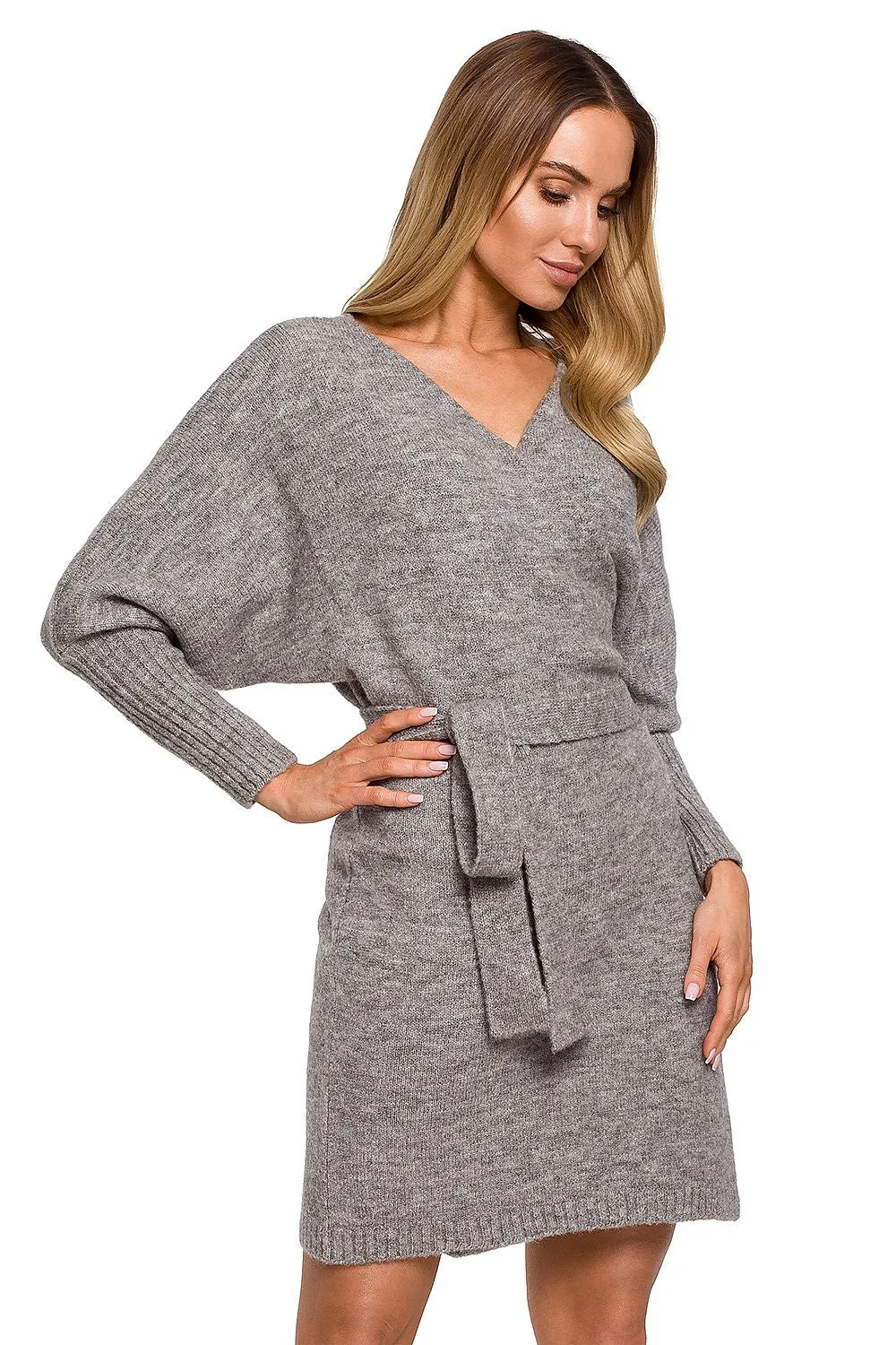 Side Tie Sweater Dress