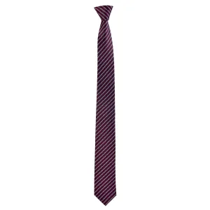 Skinny Lined Haig Tie in Maroon