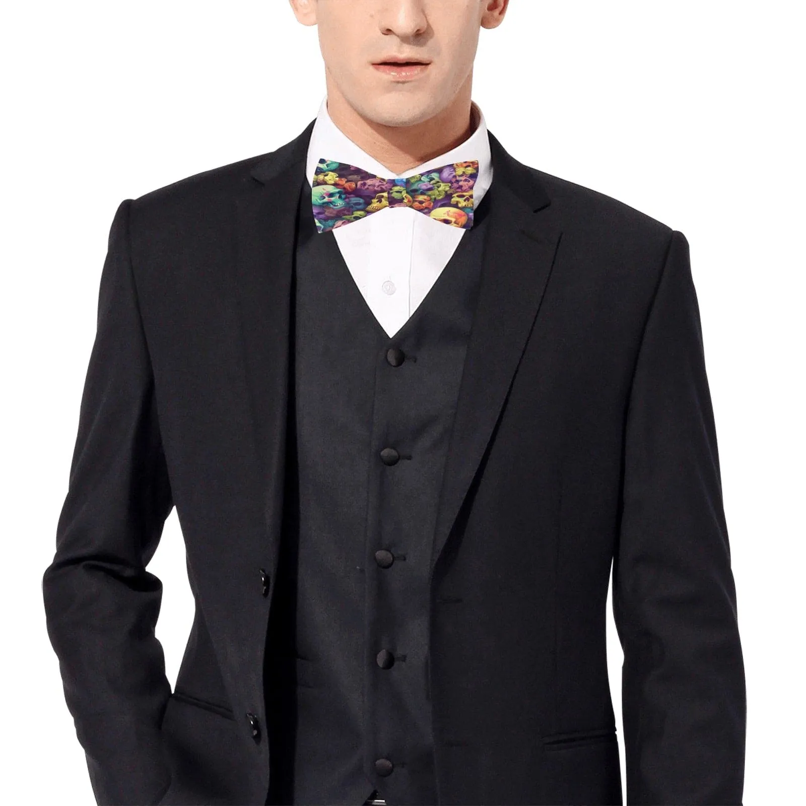 Skull Sugar Pattern Bowtie