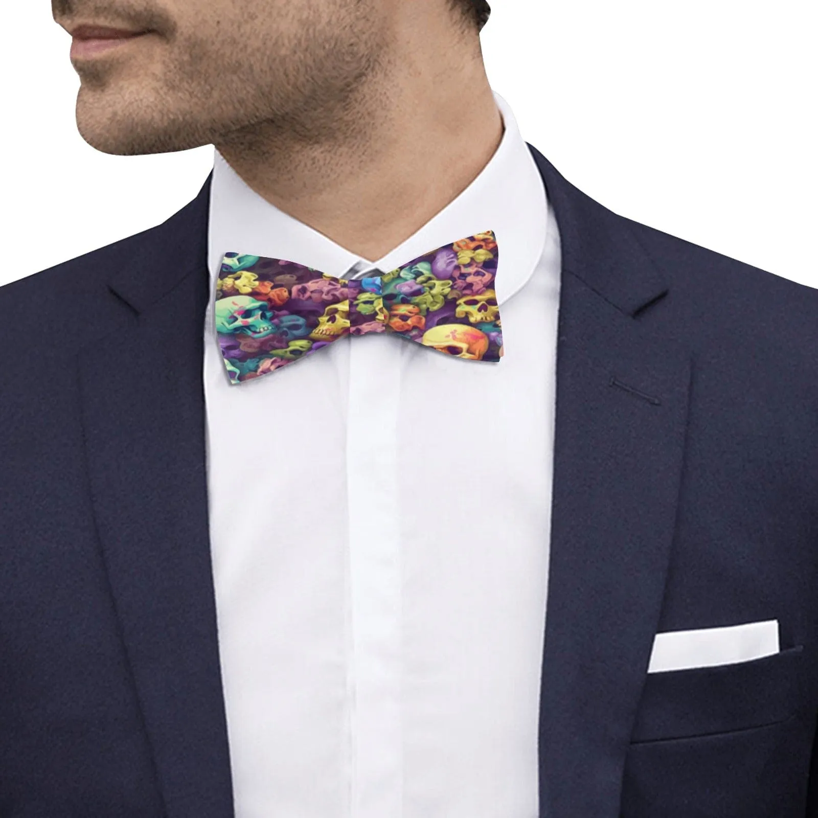 Skull Sugar Pattern Bowtie