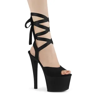 SKY-334  Black Faux Suede/Black Matte