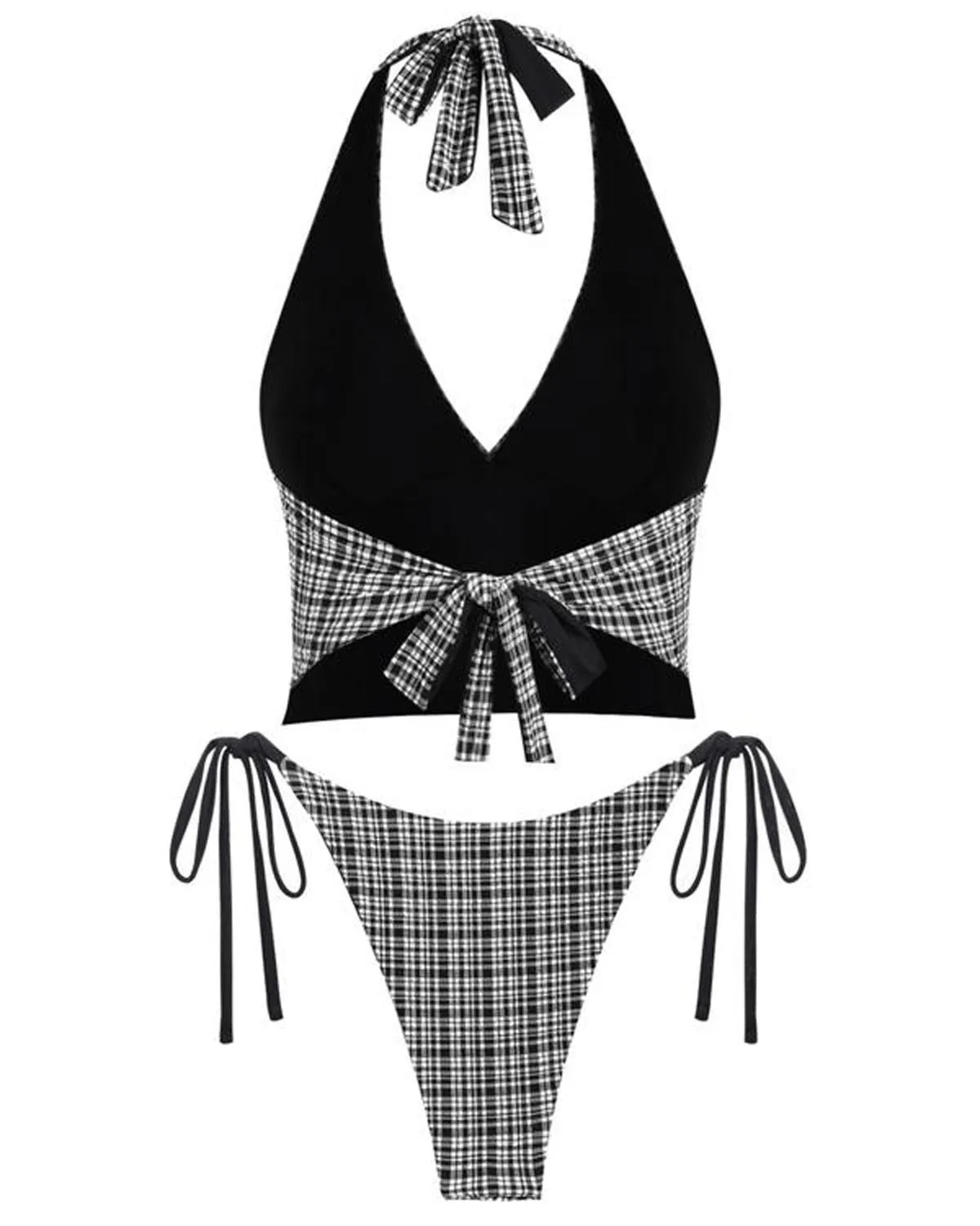 SLIM® Picnic Plaid Halter Tankini