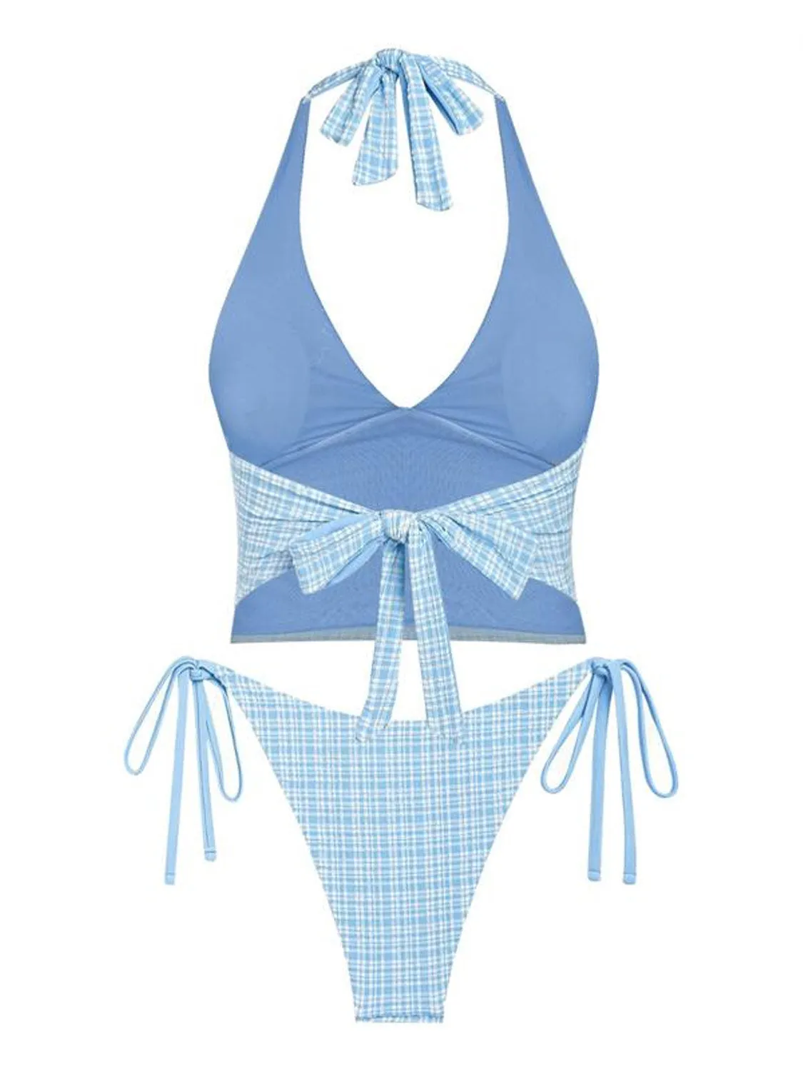 SLIM® Picnic Plaid Halter Tankini