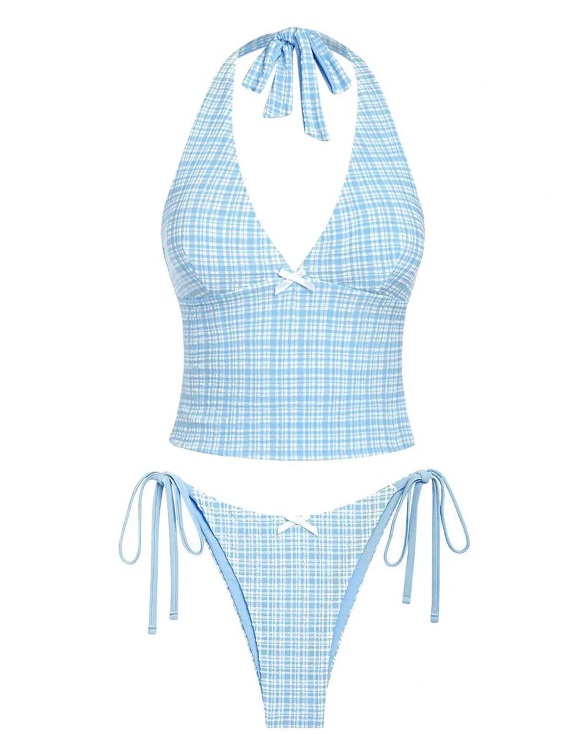 SLIM® Picnic Plaid Halter Tankini