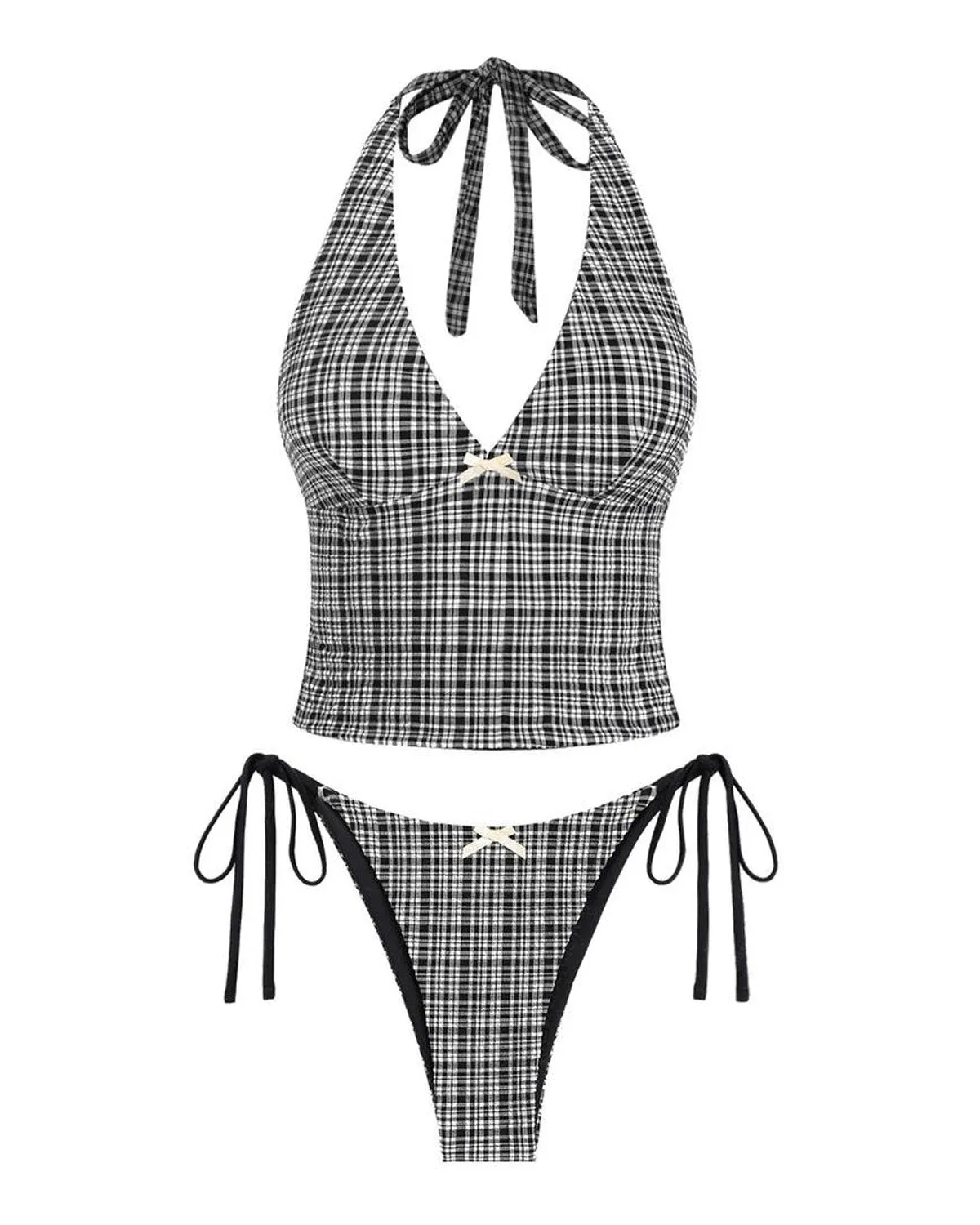 SLIM® Picnic Plaid Halter Tankini