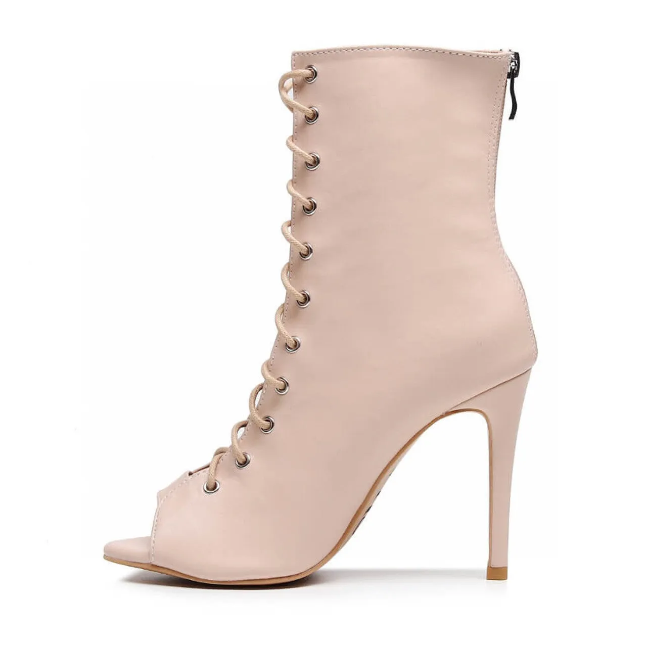 Sofiya True Nudes - Shade 2 Open Toe Latin Dance Bootie (Street Sole)