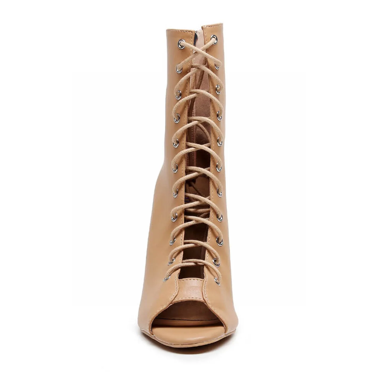 Sofiya True Nudes - Shade 3 Open Toe Latin Dance Bootie (Street Sole)