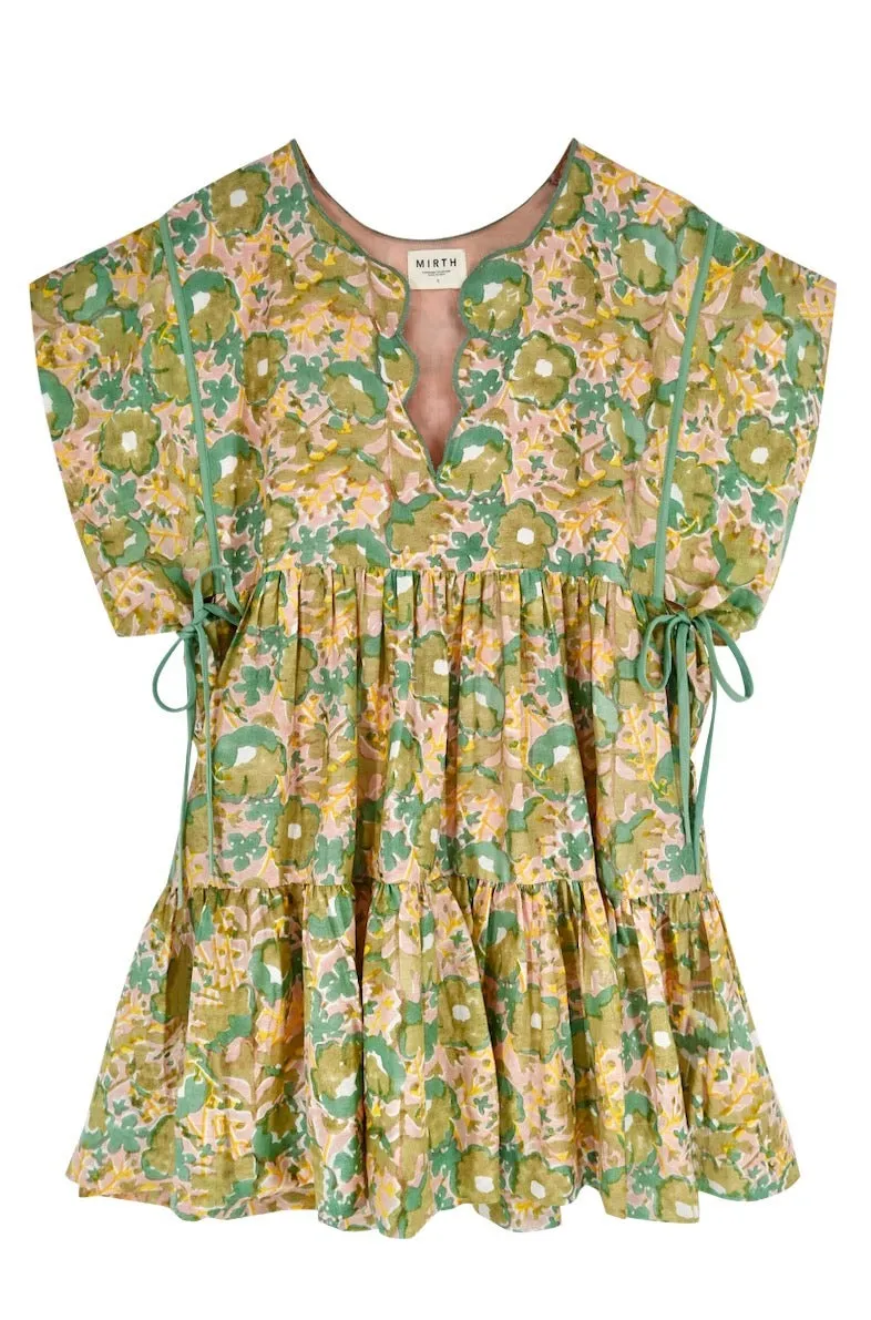 Sonoma Short Dress in Olive Bloom