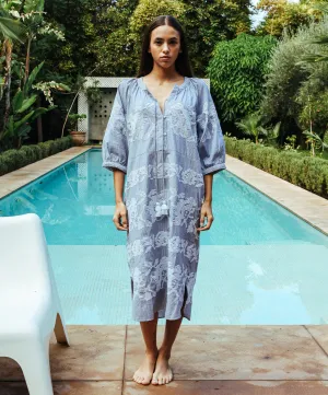 Southgate Dress - Blue/White Stripes
