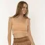 Sparrows Woven Tank - Apricot