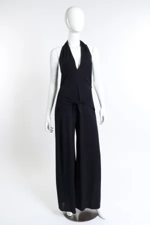 Split Leg Halter Jumpsuit