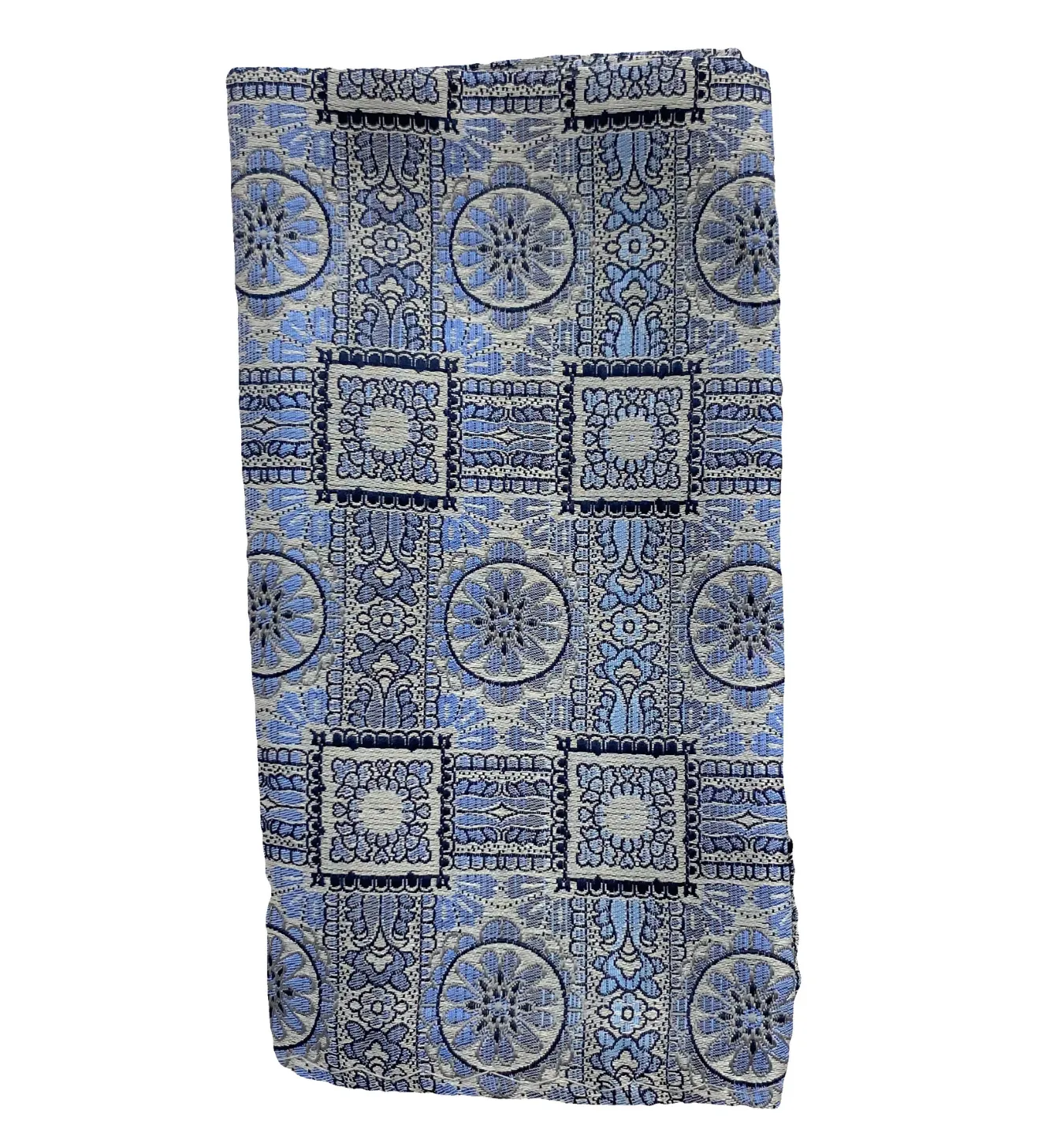 Stacy Adams Tie and Handkerchief - Light Blue Daisy T19