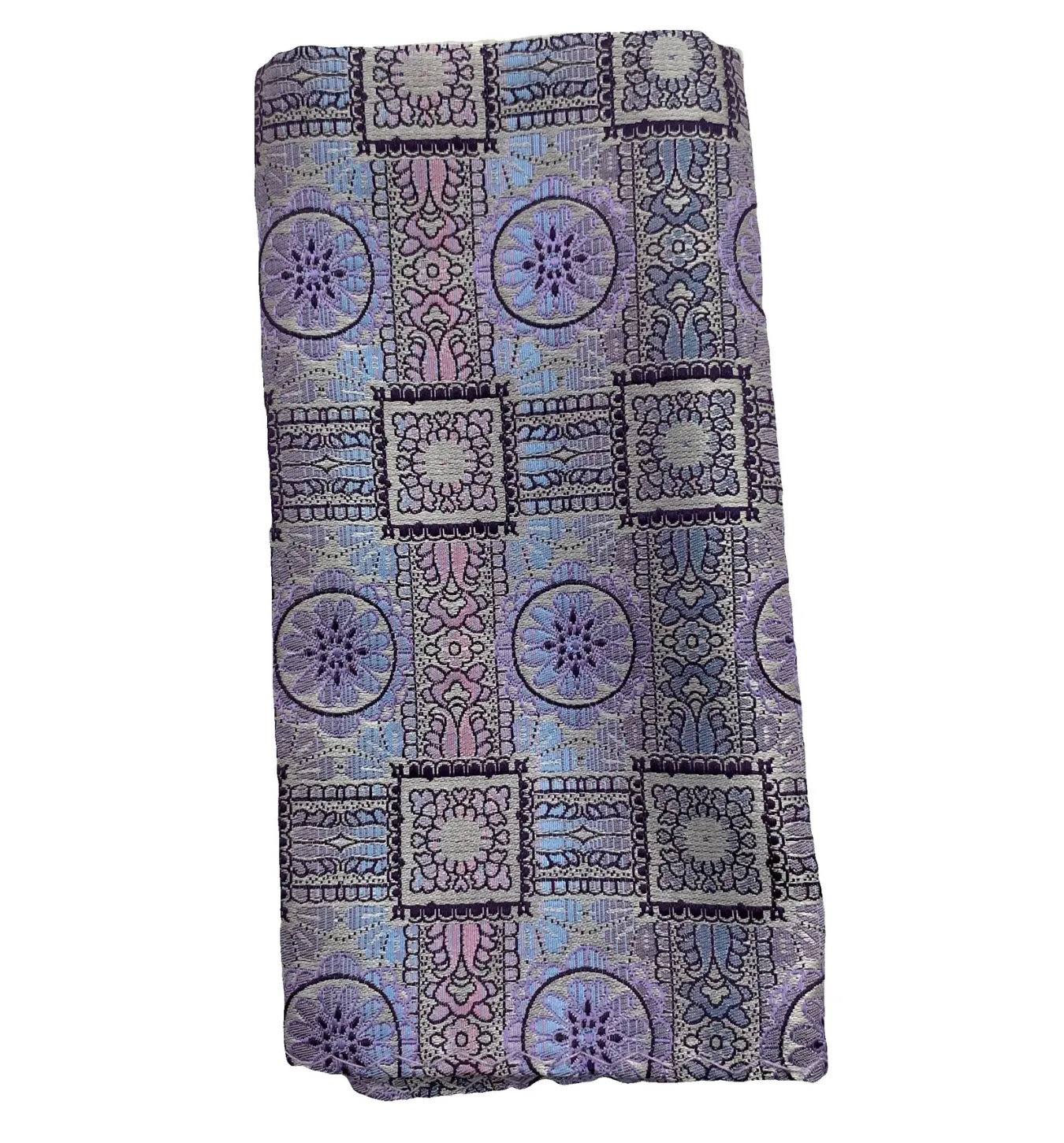 Stacy Adams Tie and Handkerchief - Pink, Lavender and Light Blue Daisy T58