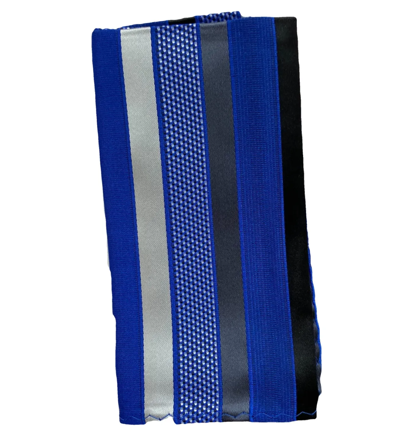 Stacy Adams Tie and Handkerchief - Royal Blue Striped T12