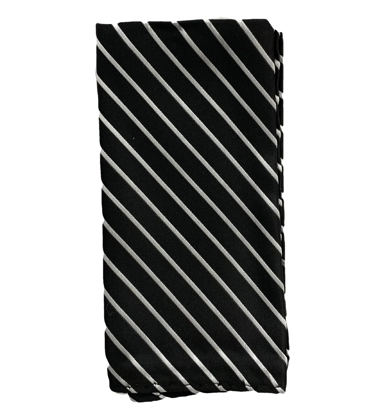 Stacy Adams Tie and Handkerchief - Solids and Stripes Silver T11