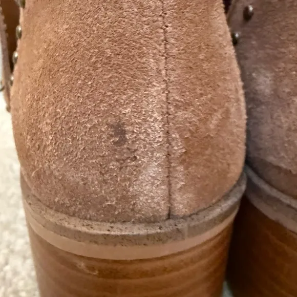 Steve Madden Suede Booties Western Cowgirl Caramel Brown Size 7