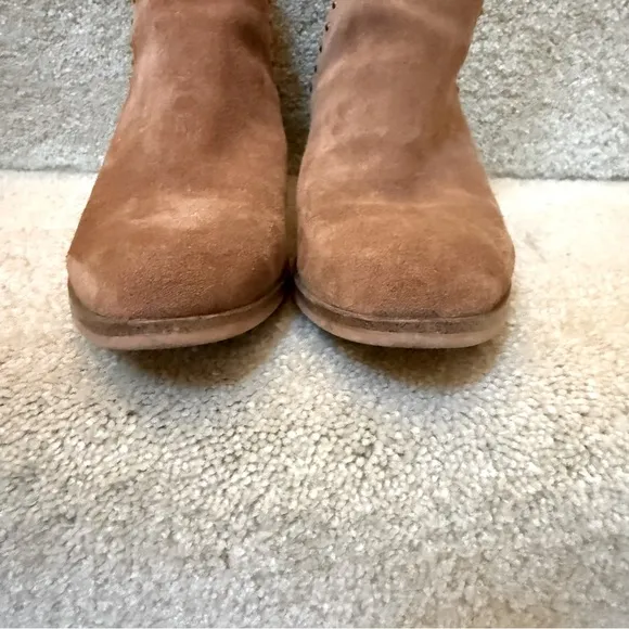 Steve Madden Suede Booties Western Cowgirl Caramel Brown Size 7
