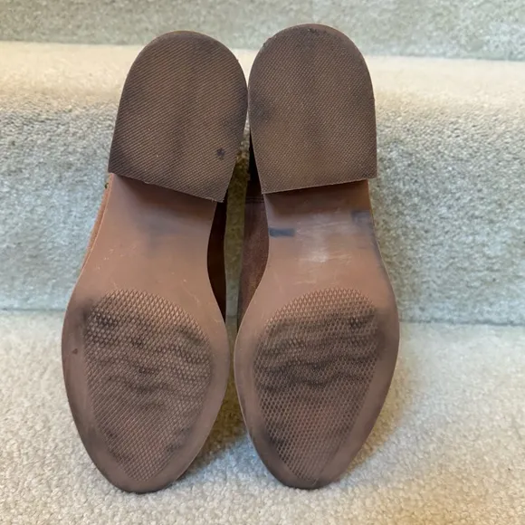 Steve Madden Suede Booties Western Cowgirl Caramel Brown Size 7
