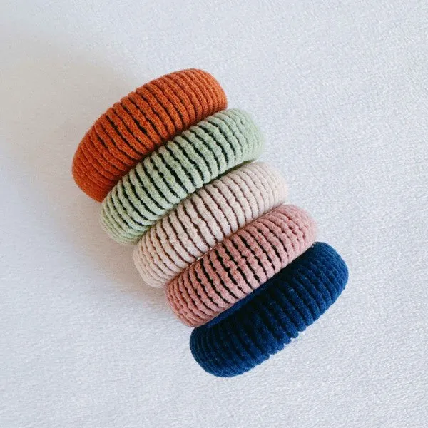 Striped Daily Hair Ties Set Of 5