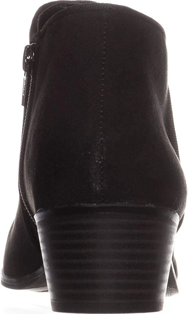 Style & Co. Womens Wileyy Fabric Almond Toe Ankle Fashion Boots Black