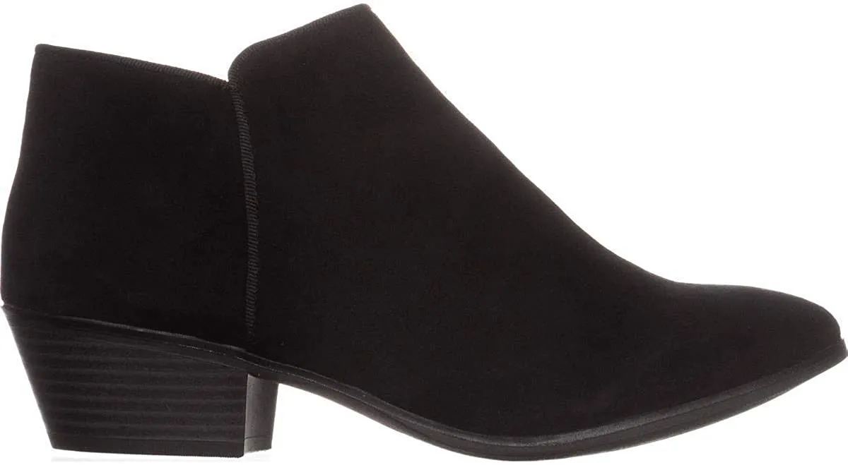 Style & Co. Womens Wileyy Fabric Almond Toe Ankle Fashion Boots Black