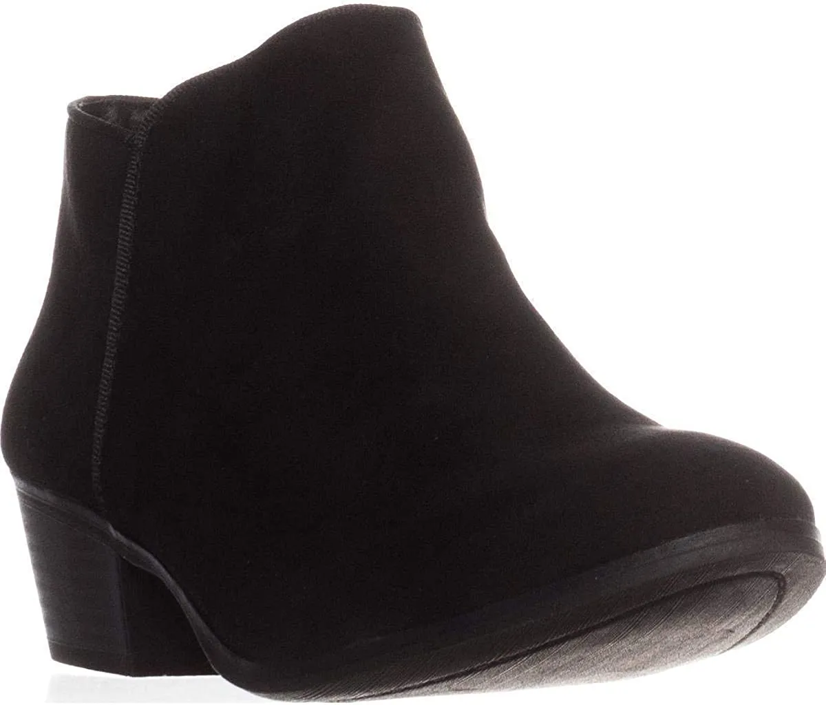 Style & Co. Womens Wileyy Fabric Almond Toe Ankle Fashion Boots Black