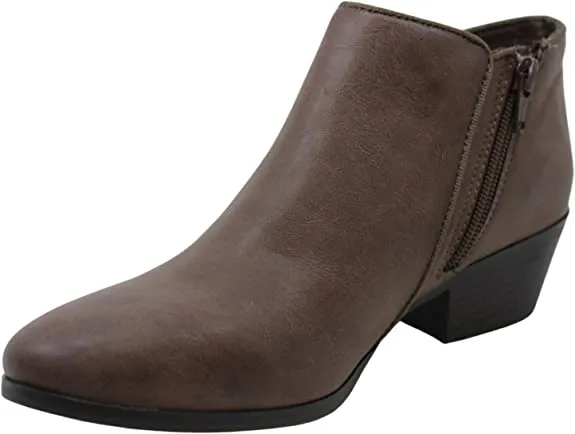 Style & Co. Womens Wileyy Fabric Almond Toe Ankle Fashion Boots, Taupe, Size 5.0