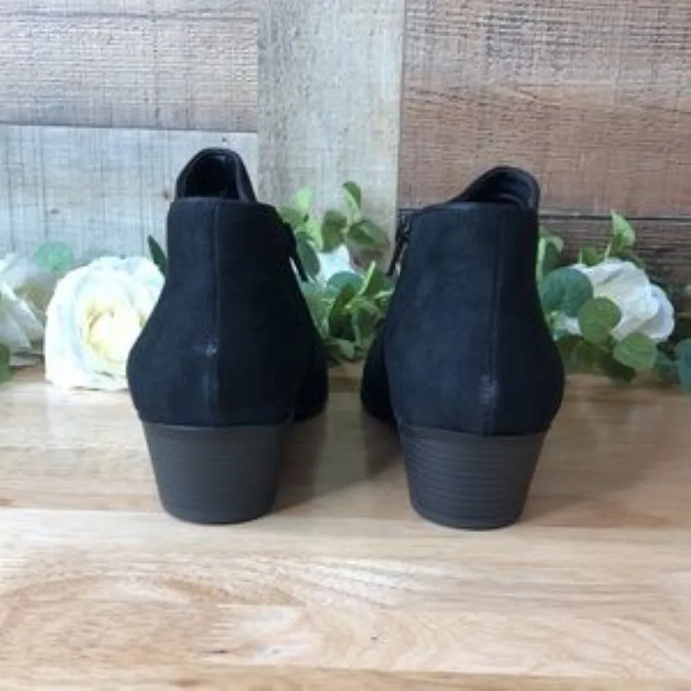 Style&Co Wileyy Flat Ankle Boots, Black 8