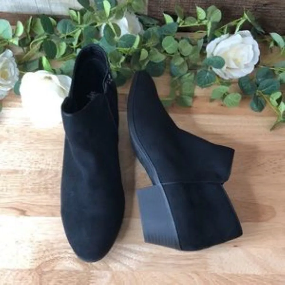 Style&Co Wileyy Flat Ankle Boots, Black 8