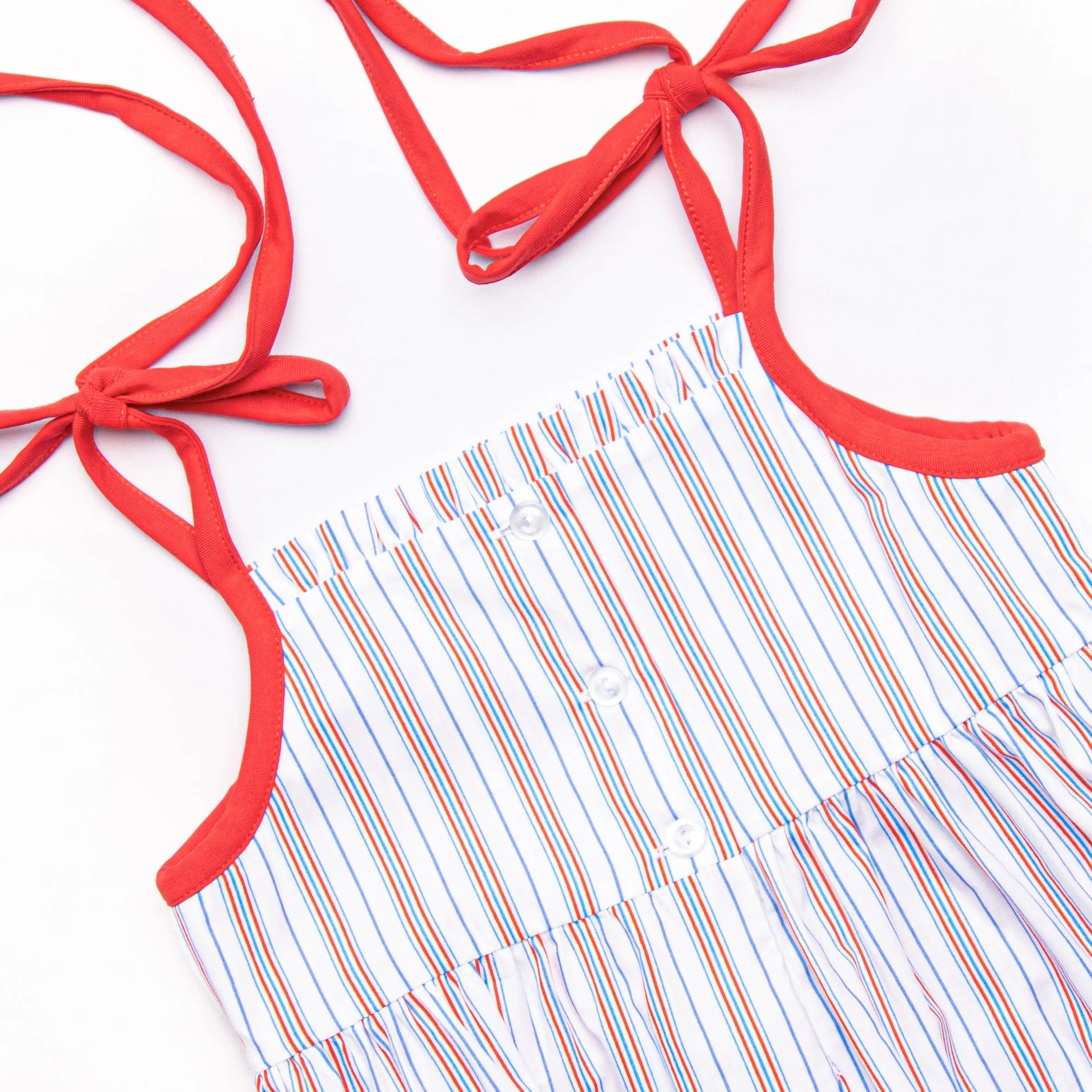 Summer and Sails Smocked Dress, Red