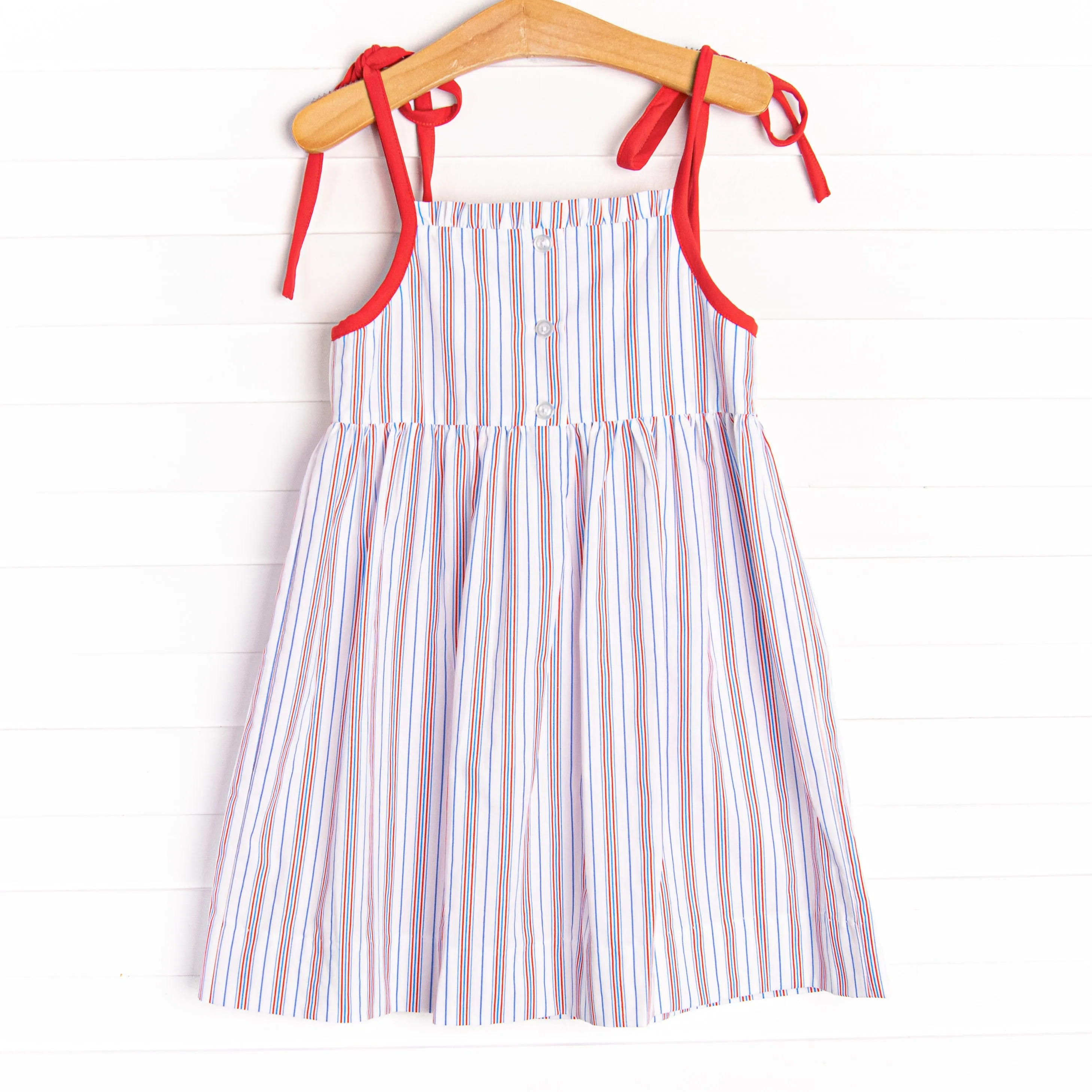 Summer and Sails Smocked Dress, Red