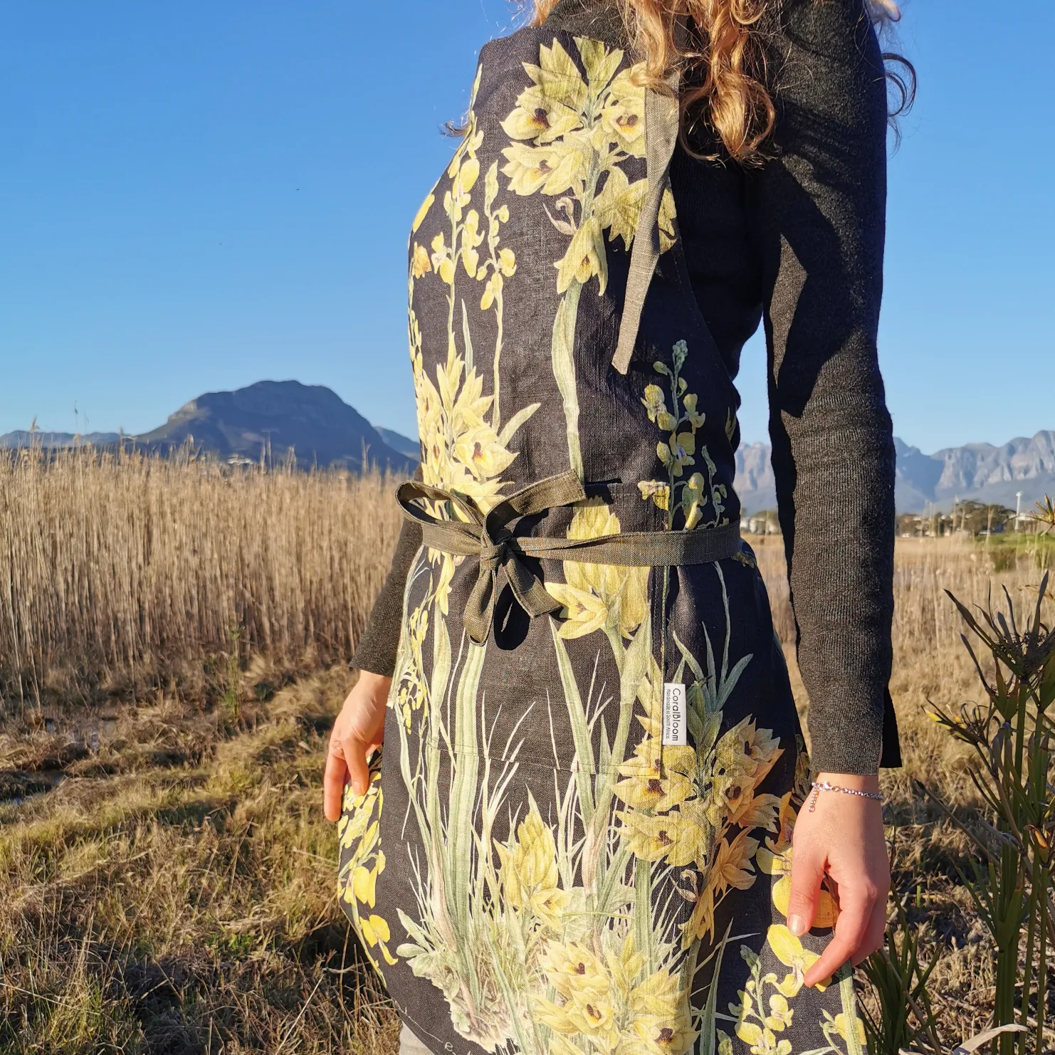 Sunrise Feast Linen Apron