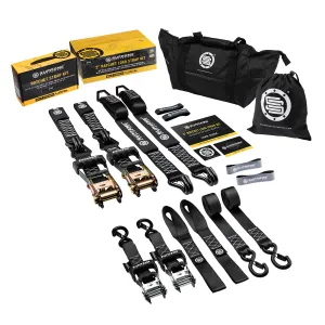 Supreme Suspensions® Heavy-Duty Ratchet Tie-Down and Load Strap Bundle