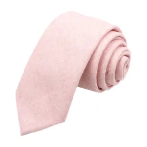Tallulah Dusty Pink Tweed Wool Classic Tie
