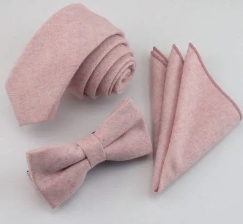 Tallulah Dusty Pink Wool Pocket Square