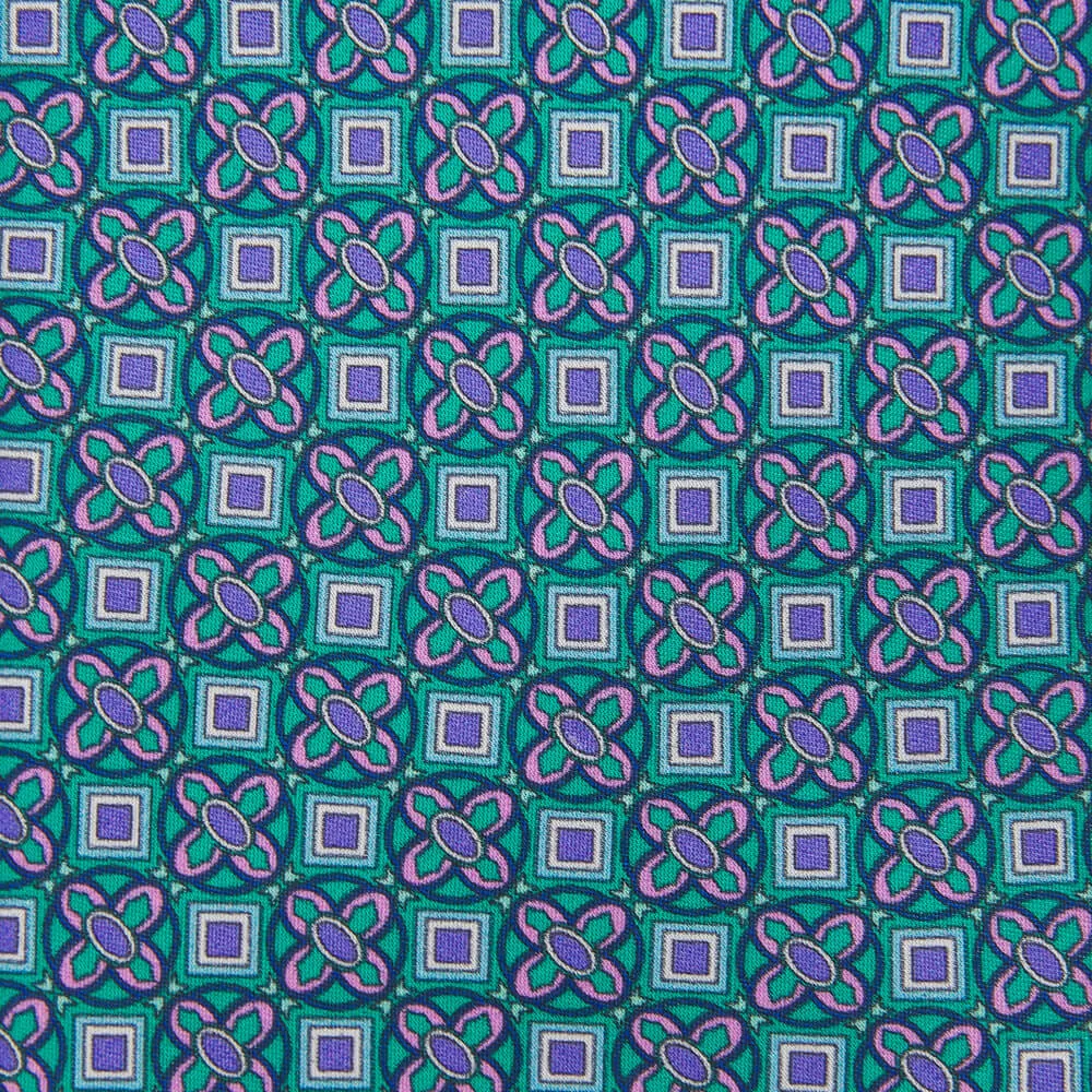 Tancredi Green and Purple Silk Duchesse Tie