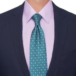 Tancredi Green and Purple Silk Duchesse Tie