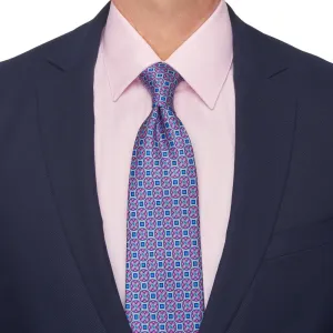 Tancredi Purple and Blue Silk Duchesse Tie