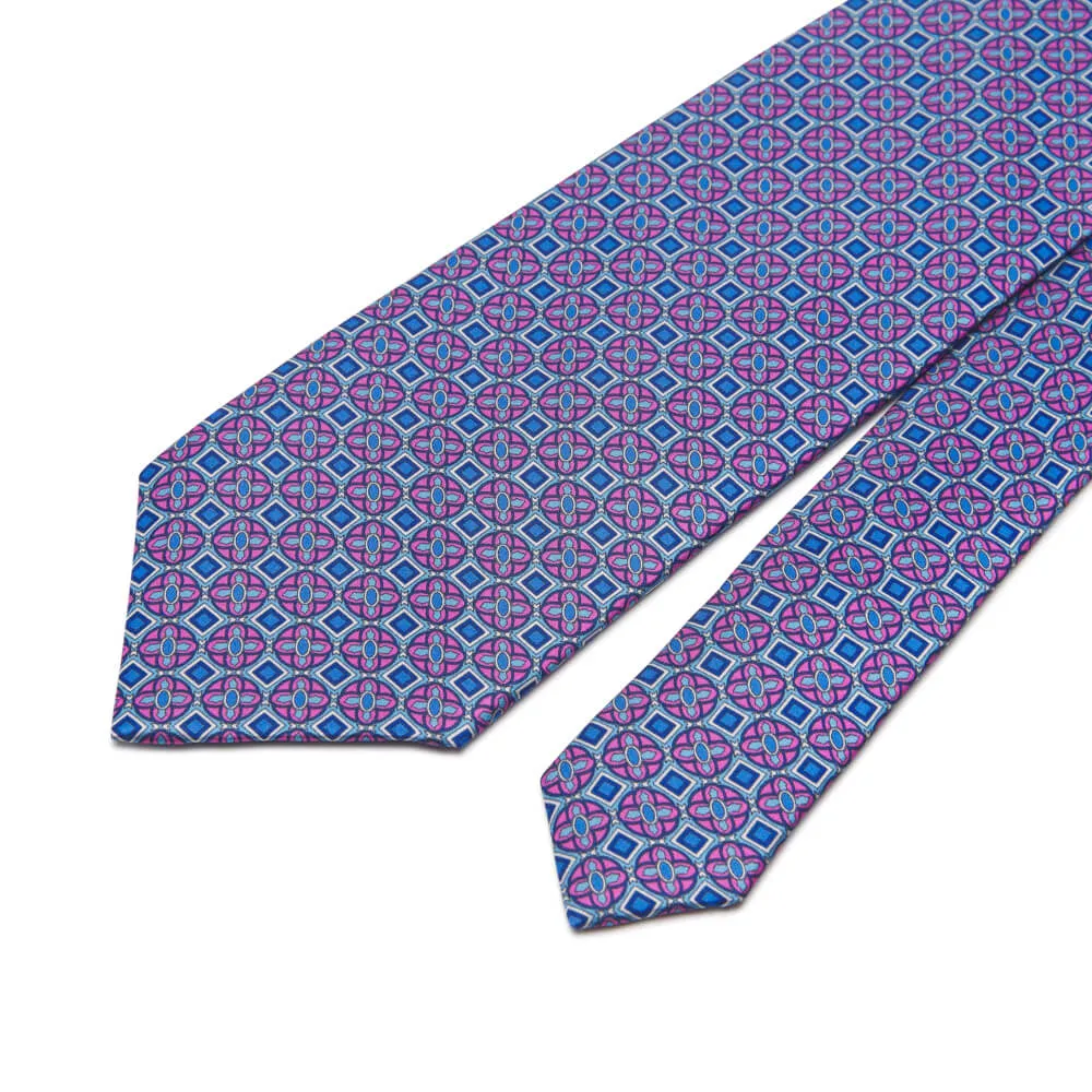 Tancredi Purple and Blue Silk Duchesse Tie