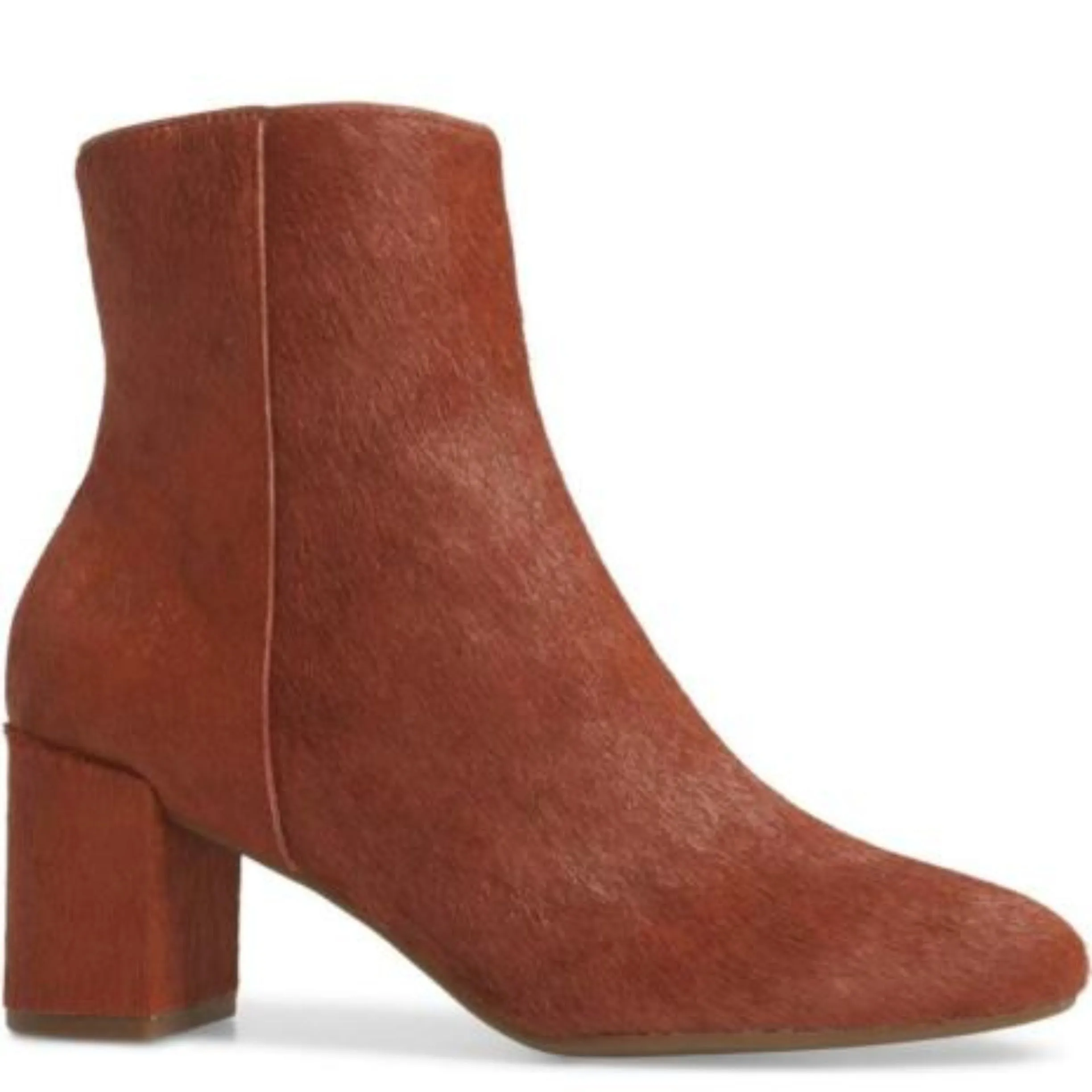 TARYN ROSE Terracotta Cassidy Calf Hair Ankle Booties Size 37/US 7B NWOB