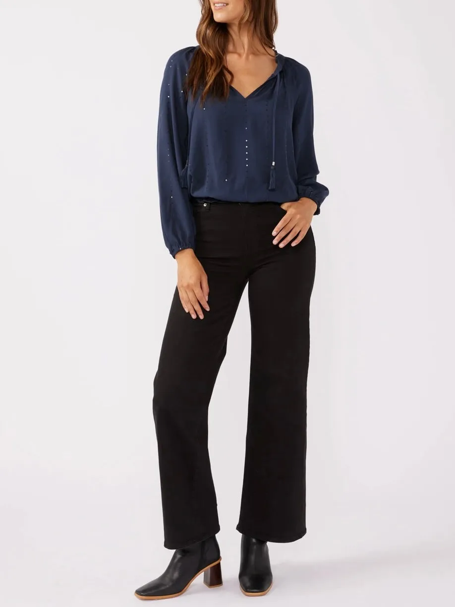 Tassel Sequin Blouse - Night