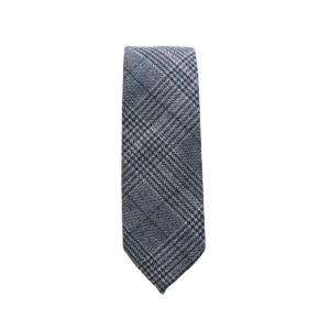 Teagan Blue Plaid Wool Tie