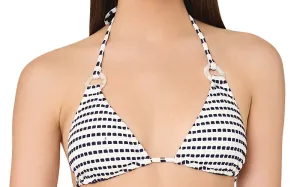 Textured Stripe Ring Triangle-Textured Stripe Ring Bikini ::RET