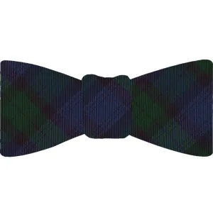 The Black Watch Tartan Silk Bow Tie TABT-14  Blue, Black & Bottle Green
